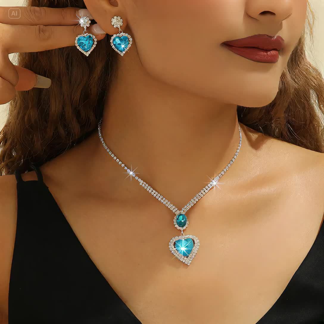 Rhinestone Jewelry Set for Banquets, Balls, Weddings